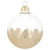 Transparent Christmas Bauble With Gold Glitter Dip