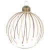 Transparent Christmas Bauble With Glitter Lines