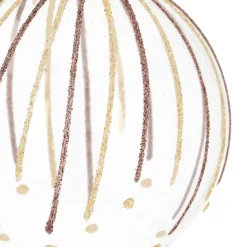 Transparent Christmas Bauble With Glitter Lines