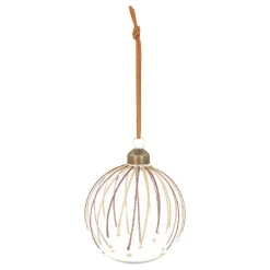 Transparent Christmas Bauble With Glitter Lines