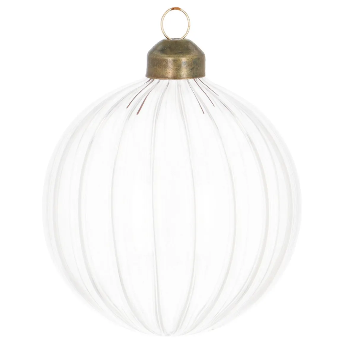 Transparent Christmas Bauble With Lines
