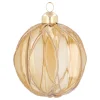 Transparent Gold Christmas Bauble With Glitters