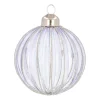 Transparent Lavender Christmas Bauble With Glitters
