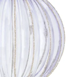 Transparent Lavender Christmas Bauble With Glitters