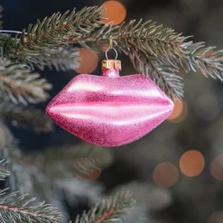Trendy Pink Lips Ornament