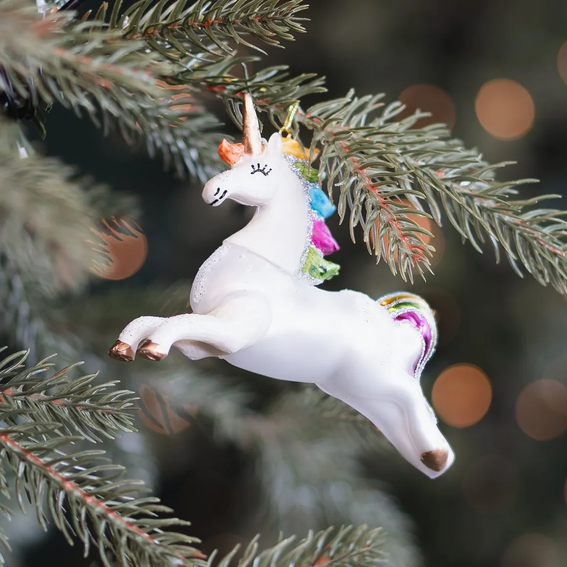 Unicorn Christmas Ornament | Glass | 9 Cm