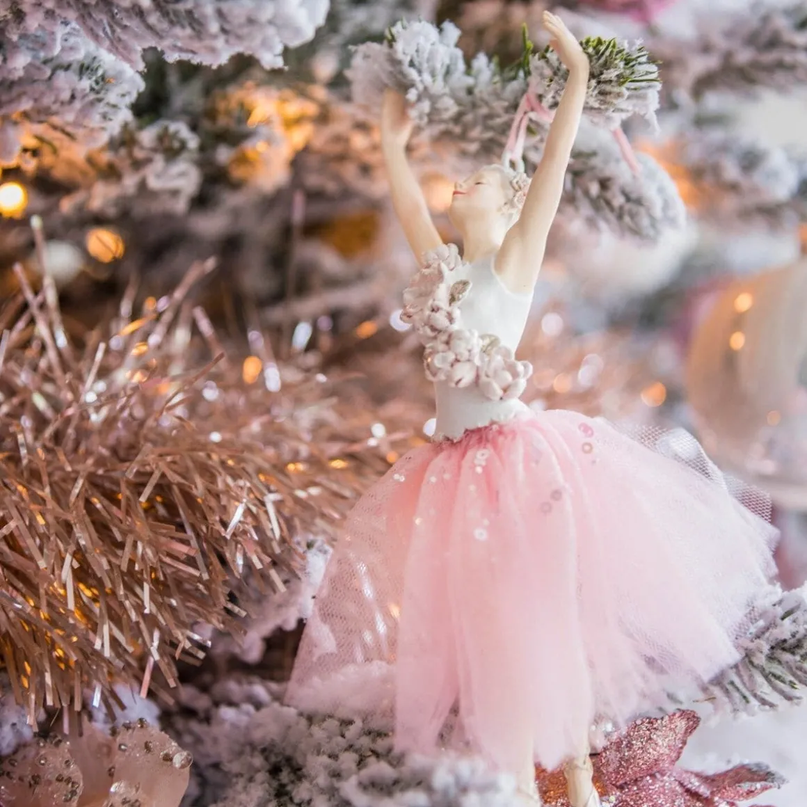 Unique Christmas Hanger Ballerina With Tutu 18cm White