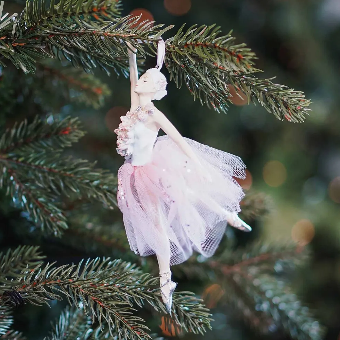 Unique Christmas Hanger Ballerina With Tutu 18cm White