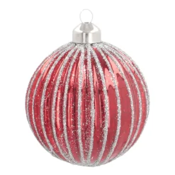 Unique Glass Christmas Bauble Lampion 8cm Red