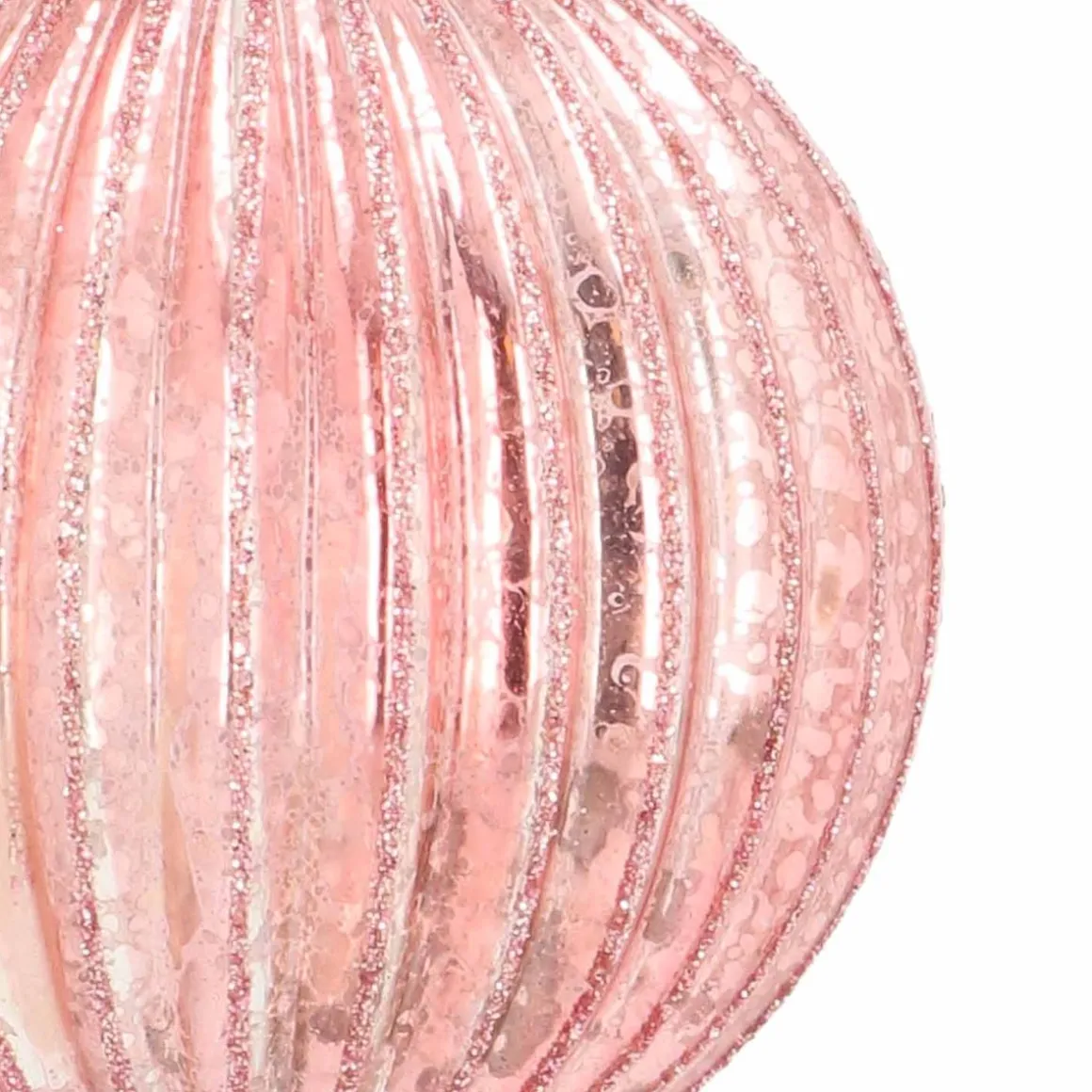 Unique Glass Christmas Bauble Lampion 8cm Pink