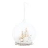Unique Glass Christmas Bauble With Polar Bear 9 Cm White