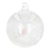 Unique Glass Christmas Bauble Wire Mesh 8cm Transparent