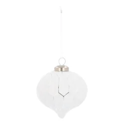 Unique Glass Onion Geometric 8 Cm White