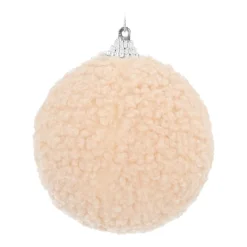 Warm Beige Teddy Christmas Bauble