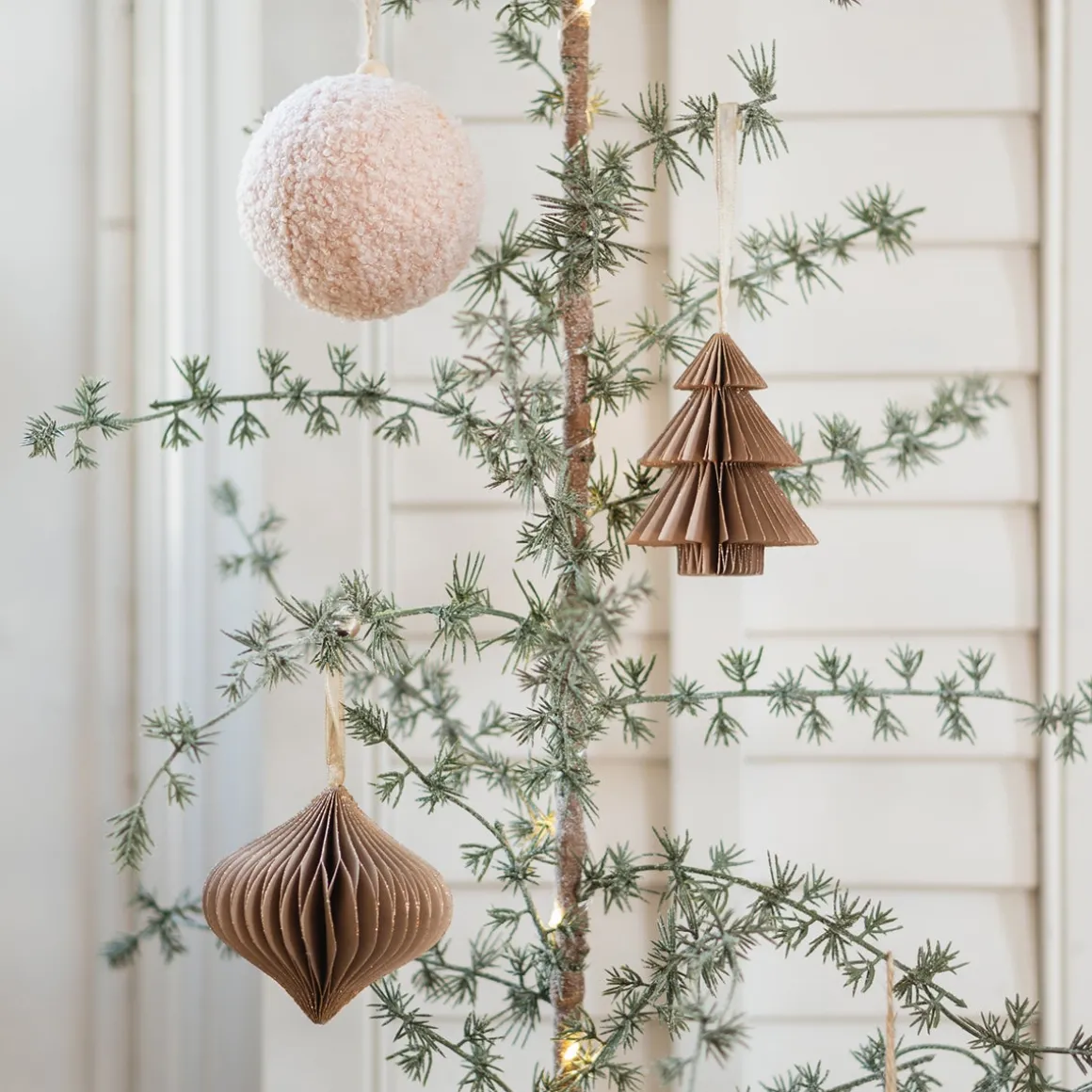 Warm Beige Teddy Christmas Bauble