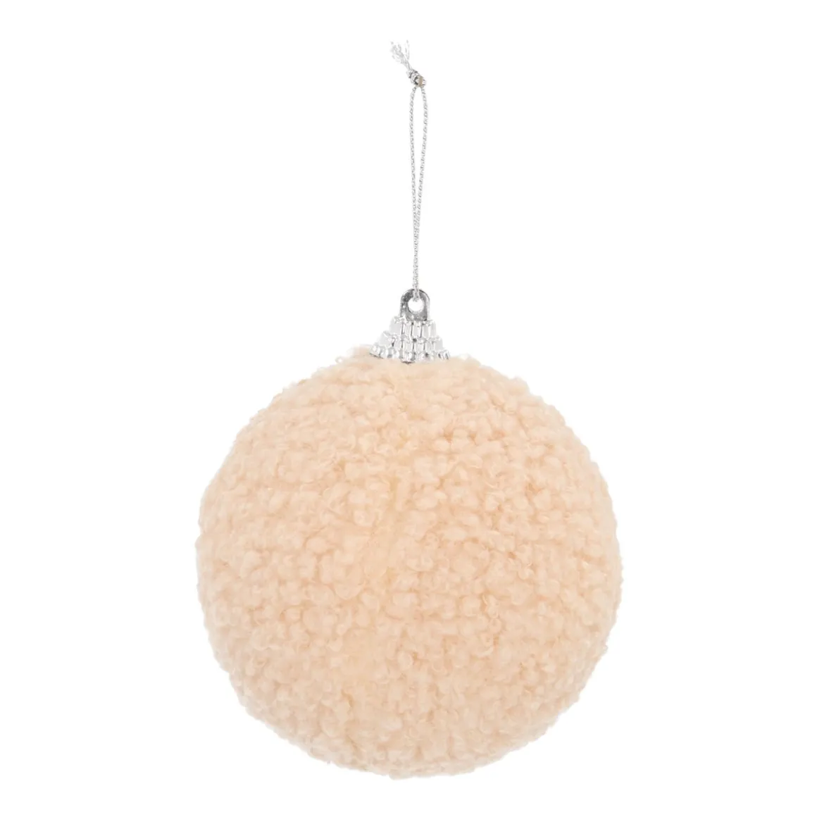 Warm Beige Teddy Christmas Bauble
