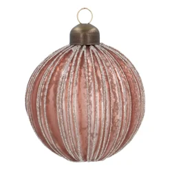Warm Bronze Crackle Christmas Bauble
