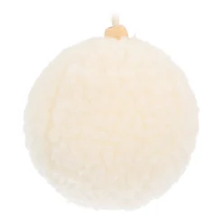 Warm White Teddy Christmas Bauble