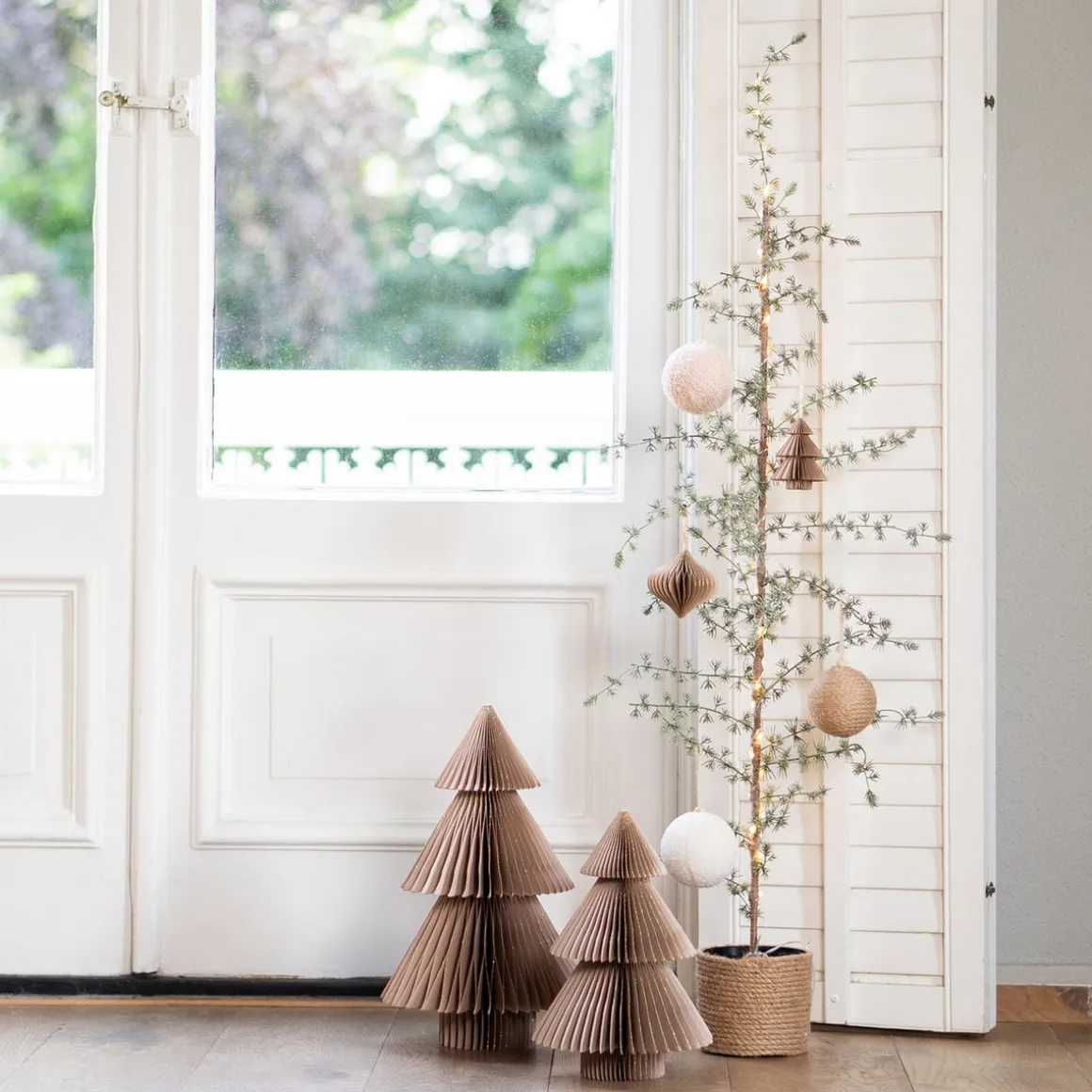 Warm White Teddy Christmas Bauble
