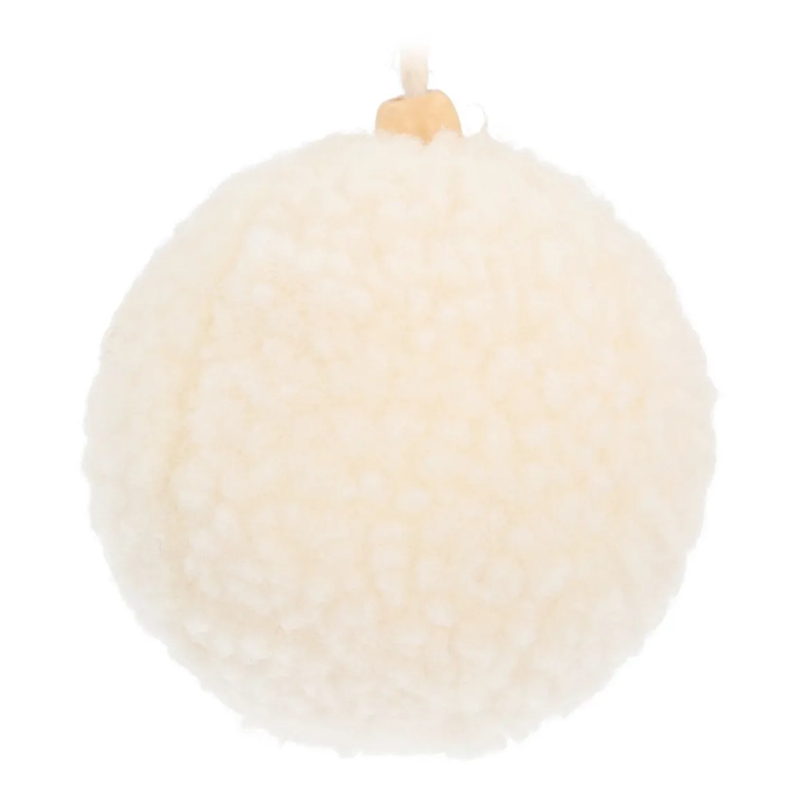 Warm White Teddy Christmas Bauble
