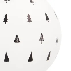 White Christmas Bauble With Cut-Out Trees