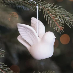White Dove Christmas Ornament Made Of Porcelain
