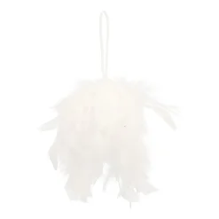 White Feather Bauble | 8 Cm
