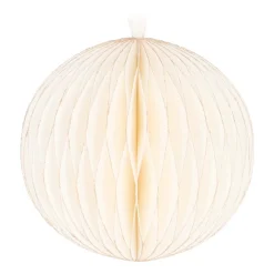 White Paper Christmas Bauble 8 Cm