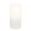White Pillar Candle With Silver Glitter | 15 Cm