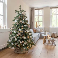 Wicker Christmas Tree Skirt 60cm Grey