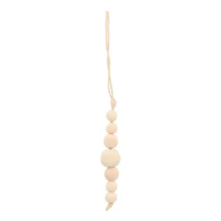 Wooden Bead Ornament | Natural | 12 Cm