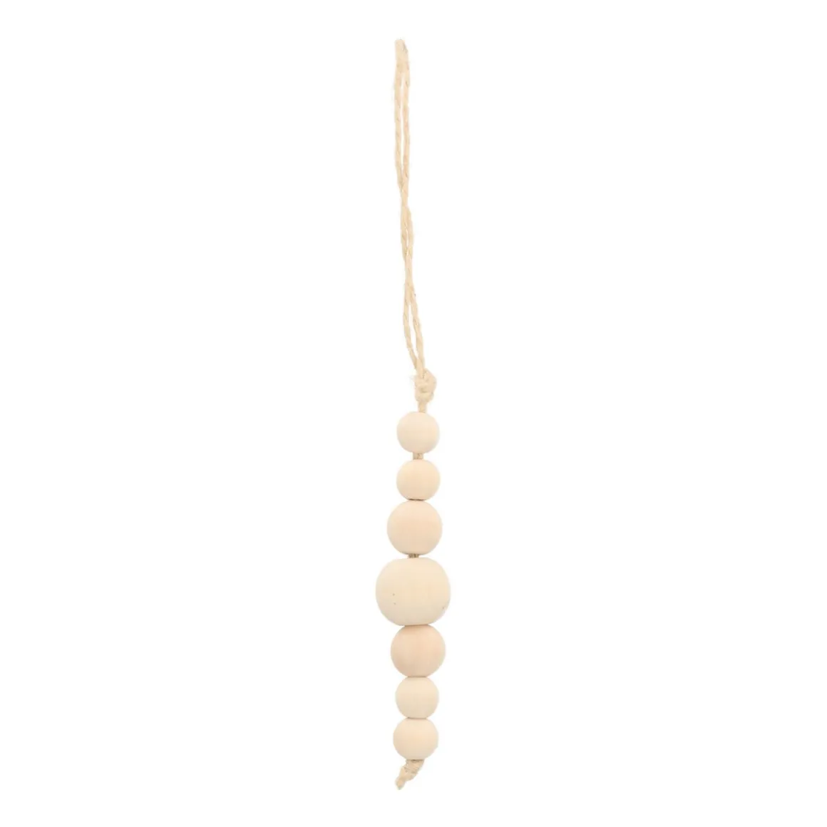 Wooden Bead Ornament | Natural | 12 Cm