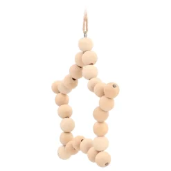 Wooden Bead Star Christmas Ornament