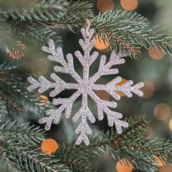 Wooden Champagne Snowflake Christmas Ornament