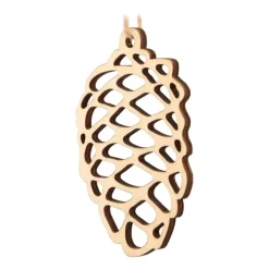 Wooden Cone Ornament | Natural | 15 Cm