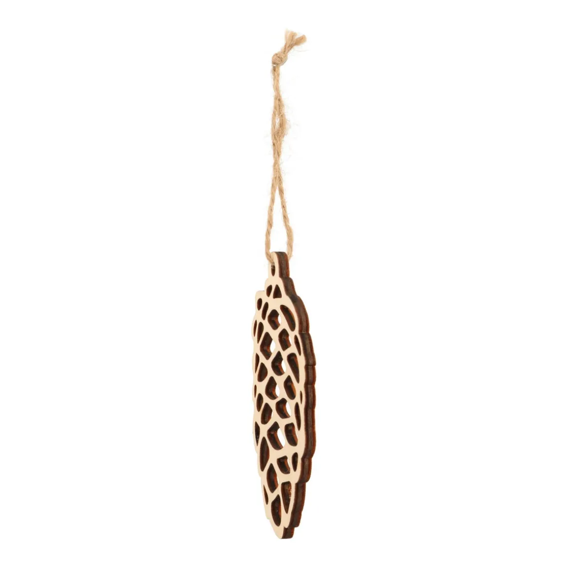 Wooden Cone Ornament | Natural | 15 Cm