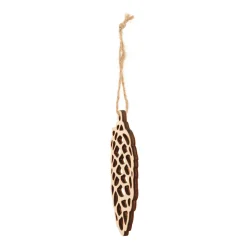 Wooden Cone Ornament | Natural | 15 Cm