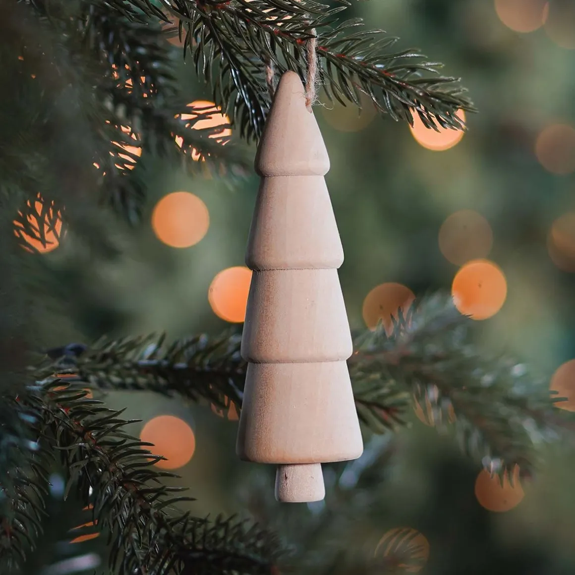 Wooden 3D Tree Ornament | Natural |12 Cm