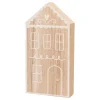 Wooden House With Iridescent Snow Effect