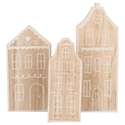 Wooden House With Iridescent Snow Effect