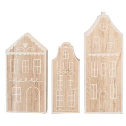 Wooden House With Iridescent Snow Effect