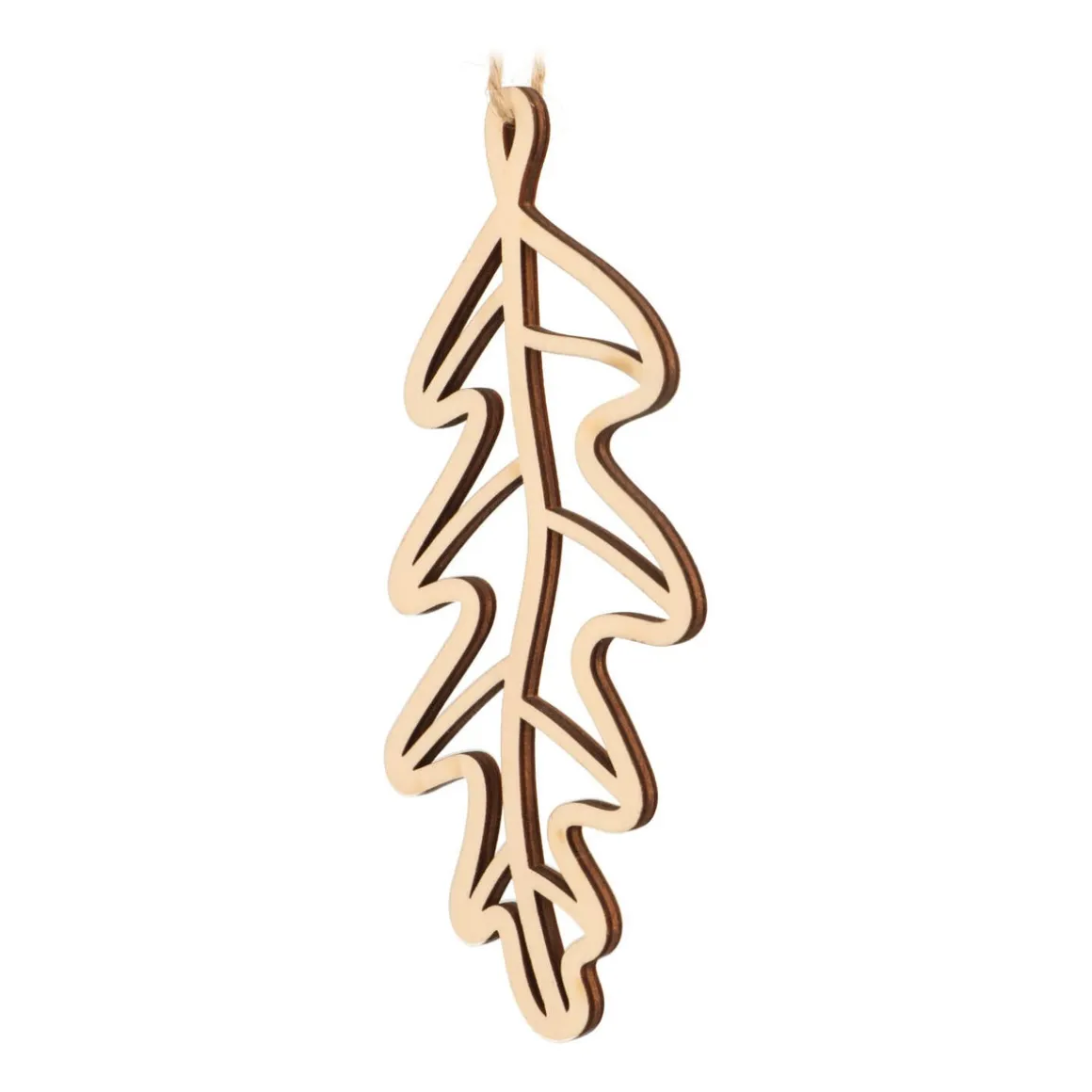 Wooden Leaf Ornament | Natural | 15 Cm