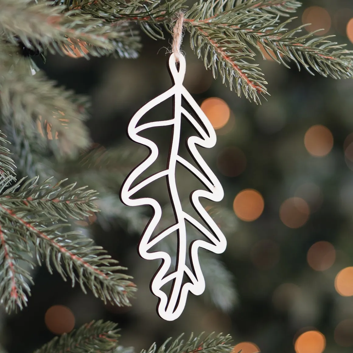 Wooden Leaf Ornament | Natural | 15 Cm