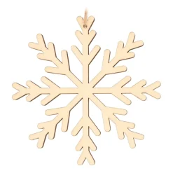 Wooden Snowflake Ornament | Natural | 12 Cm