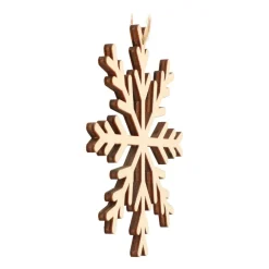 Wooden Snowflake Ornament | Natural | 12 Cm