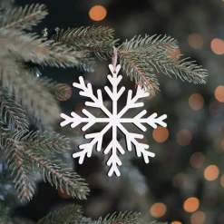 Wooden Snowflake Ornament | Natural | 12 Cm