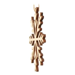 Wooden Snowflake Ornament | Natural | 12 Cm