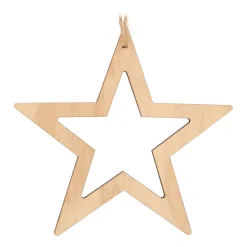 Wooden Star Ornament | Natural | 15 Cm