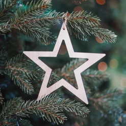 Wooden Star Ornament | Natural | 15 Cm