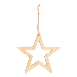 Wooden Star Ornament | Natural | 15 Cm